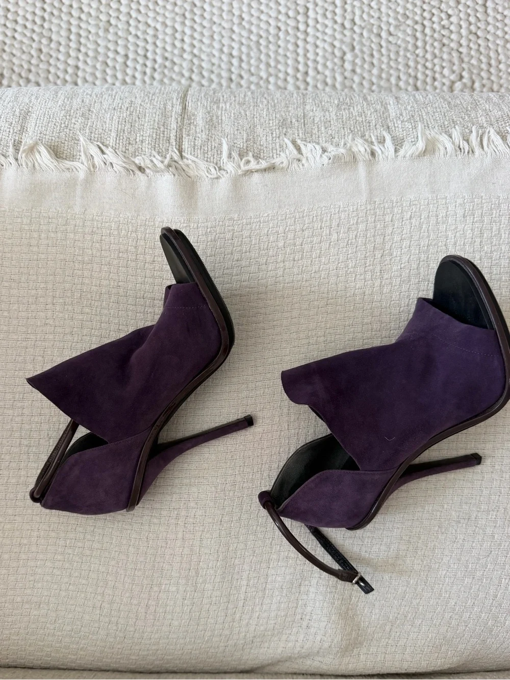 Balenciaga Purple Suede Heels — EU 39
